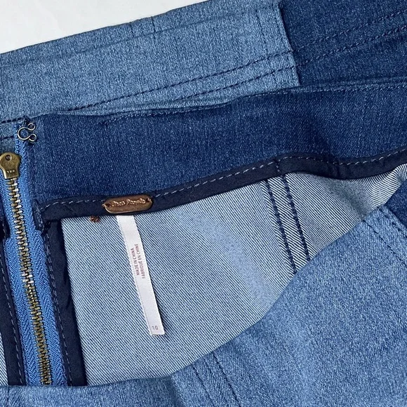 Free People Two Tone Denim skirt - Picture 2 of 3